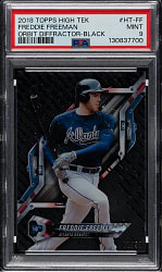 2018 Topps High Tek #HT-FF Freddie Freeman Orbit Diffractor Black #41/50 PSA MINT 9