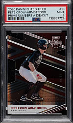 2020 Panini Elite Extra Edition #19 Pete Crow-Armstrong Prime Numbers A Die-Cut #10/80 PSA MINT 9
