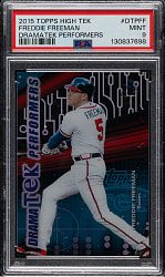 2015 Topps High Tek Dramatek Performers #DTPFF Freddie Freeman #29/50 PSA MINT 9