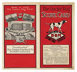 Circa 1920s Draper & Maynard Advertising Scorecard