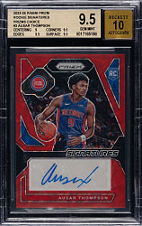 2023-2024 Panini Prizm Rookie Signatures Prizms Choice Basketball #RSI-ASR Ausar Thompson #5/88 BGS GEM MINT 9.5 with GEM MINT 10 Signature