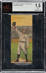 1911 T201 Mecca Double Folder Ty Cobb/Sam Crawford BVG FAIR 1.5