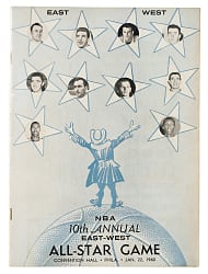 January 22, 1960 NBA East-West All-Star Game Program - Wilt Chamberlain on Cover