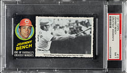 1971 Topps Greatest Moments #13 Johnny Bench PSA NM 7