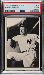 1953 Bowman Black & White #39 Casey Stengel PSA VG-EX 4 (MC)