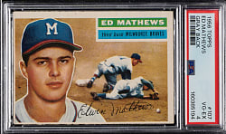 1956 Topps #107 Ed Mathews Gray Back PSA VG-EX 4
