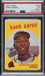 1959 Topps #380 Hank Aaron PSA VG 3 (MC)