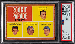 1962 Topps #597 Rookie Parade Infielders PSA VG-EX 4
