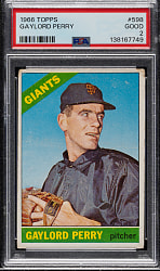 1962 Topps #598 Gaylord Perry PSA GOOD 2