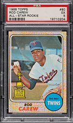 1968 Topps #80 Rod Carew PSA EX 5