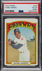 1972 Topps #299 Hank Aaron PSA VG-EX 4 (MK)
