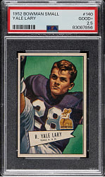 1952 Bowman Small Football #140 Yale Lary PSA GOOD+ 2.5