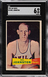 1957-1958 Topps Basketball #3 Neil Johnston Rookie SGC EX/NM 6