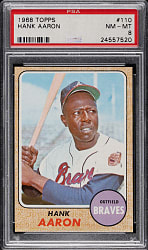 1968 Topps #110 Hank Aaron PSA NM-MT 8