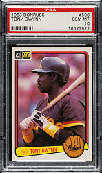 1983 Donruss #598 Tony Gwynn Rookie PSA GEM MINT 10
