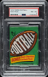 1974 Topps Football Unopened Wax Pack PSA NM-MT 8