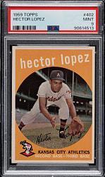 1959 Topps #402 Hector Lopez PSA MINT 9
