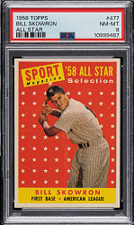 1958 Topps #477 Bill Skowron All-Star PSA NM-MT 8