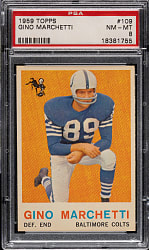 1959 Topps Football #109 Gino Marchetti PSA NM-MT 8