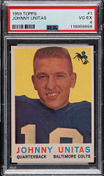 1959 Topps Football #1 Johnny Unitas PSA VG-EX 4