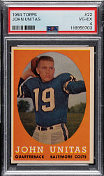 1958 Topps Football #22 Johnny Unitas PSA VG-EX 4