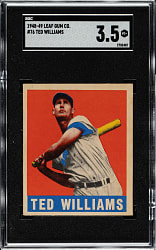 1948-1949 Leaf #76 Ted Williams SGC VG+ 3.5