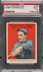 1915 E145 Cracker Jack #136 Rabbit Maranville PSA NM+ 7.5