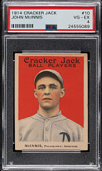 1914 E145 Cracker Jack #10 John McInnis PSA VG-EX 4