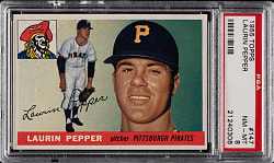 1955 Topps #147 Laurin Pepper PSA NM-MT 8