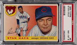 1955 Topps #6 Stan Hack PSA NM-MT 8
