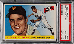 1955 Topps #17 Bobby Hofman PSA NM-MT 8