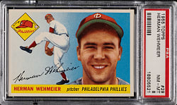 1955 Topps #29 Herman Wehmeier PSA NM-MT 8