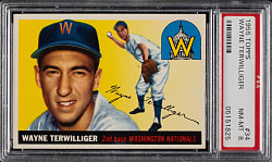 1955 Topps #34 Wayne Terwilliger PSA NM-MT 8