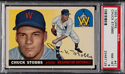 1955 Topps #41 Chuck Stobbs PSA NM-MT 8