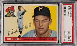 1955 Topps #126 Dick Hall PSA NM-MT 8