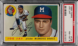 1955 Topps #134 Joe Jay PSA NM-MT 8