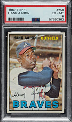 1967 Topps #250 Hank Aaron PSA EX-MT 6