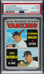 1970 Topps #189 Thurman Munson Rookie PSA EX-MT 6