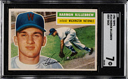 1956 Topps #164 Harmon Killebrew Gray Back SGC NM 7