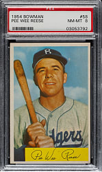 1954 Bowman #58 Pee Wee Reese PSA NM-MT 8