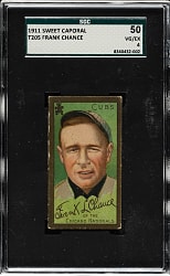 1911 T205 Gold Border Frank Chance SGC VG/EX 50