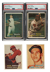 1957 Topps Complete Set (407) Including #95 Mickey Mantle PSA EX 5