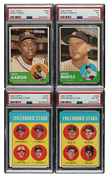1963 Topps Complete Set (576) Including #200 Mickey Mantle PSA EX 5
