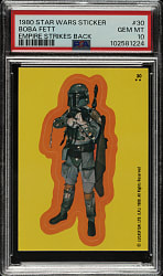 1980 Topps "Star Wars: The Empire Strikes Back" Sticker #30 Boba Fett PSA GEM MINT 10
