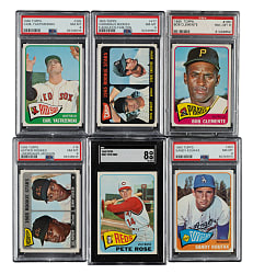 High-Grade 1965 Topps Near-Complete Set (597/598) Including 154 PSA- and SGC-Graded Cards