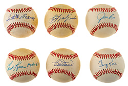 Boston Red Sox Hall of Famers and Stars Single-Signed Baseball Collection (39) Including Ted Williams and Carl Yastrzemski