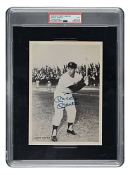 Signed 1960 Mickey Mantle New York Yankees Team-Issued Photograph PSA POOR 1 with GEM MINT 10 Signature - The ONLY PSA-Graded Example!