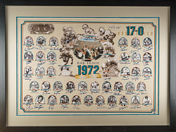 1972 Miami Dolphins Super Bowl Champions Limited-Edition Team-Signed Lithograph - Undefeated Season