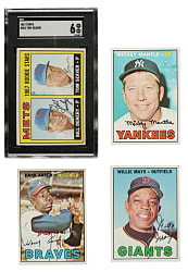 1967 Topps Near-Complete Set (605/609) Including #581 Tom Seaver Rookie SGC EX/NM 6