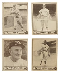 1940 R335 Play Ball Collection (110) Including 16 Hall of Famers